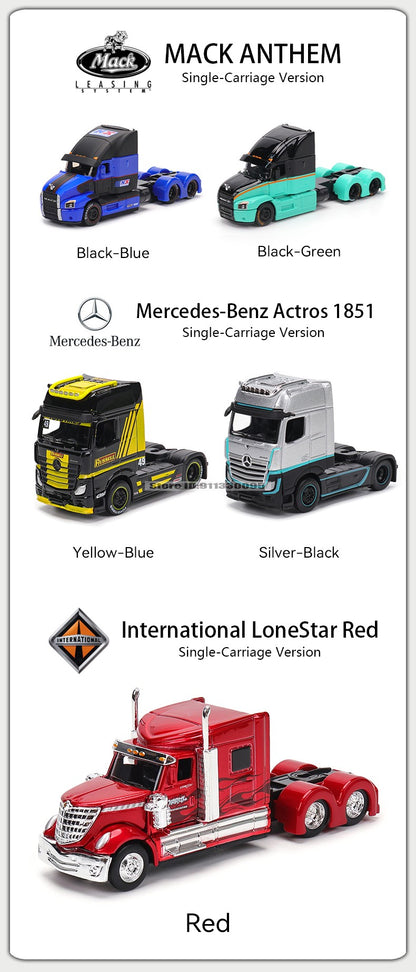Maisto 1:64 Mercedes-Benz MACK Anthem Trailer modelo de simulação de carro modelo de carro de liga leve brinquedo de carro masculino presente de coleção