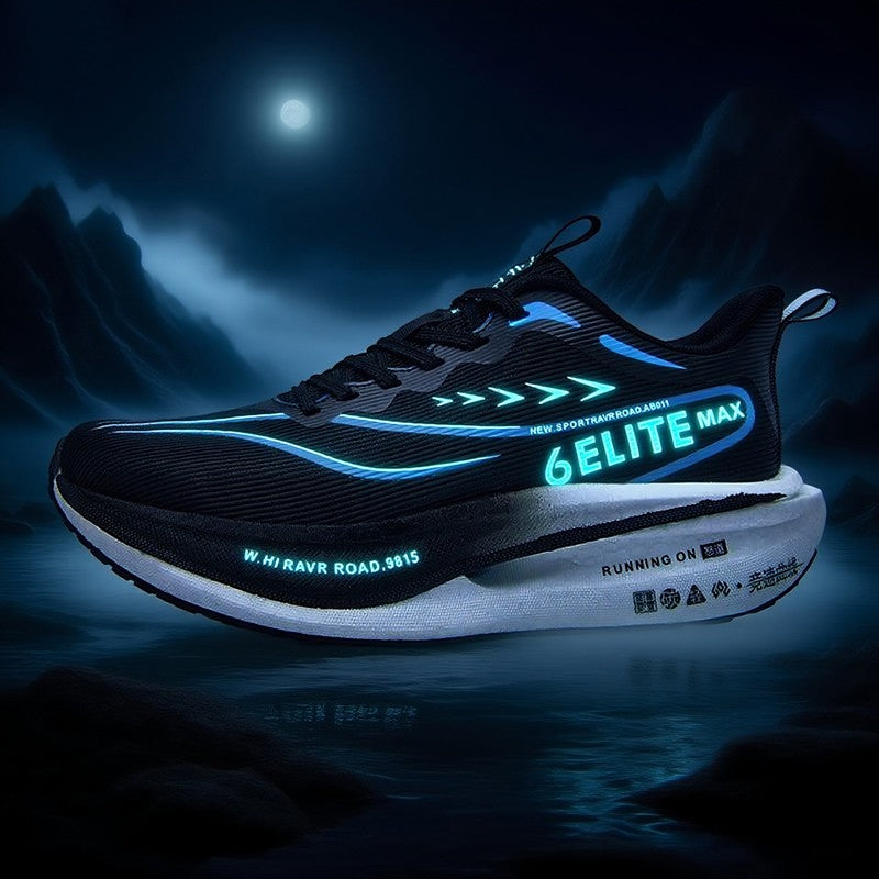 Men  Running Shoes Carbon Board Speciality Marathon Sports Breathable Lightweight Women's Comfortable Athletic Nonskid Sneakers