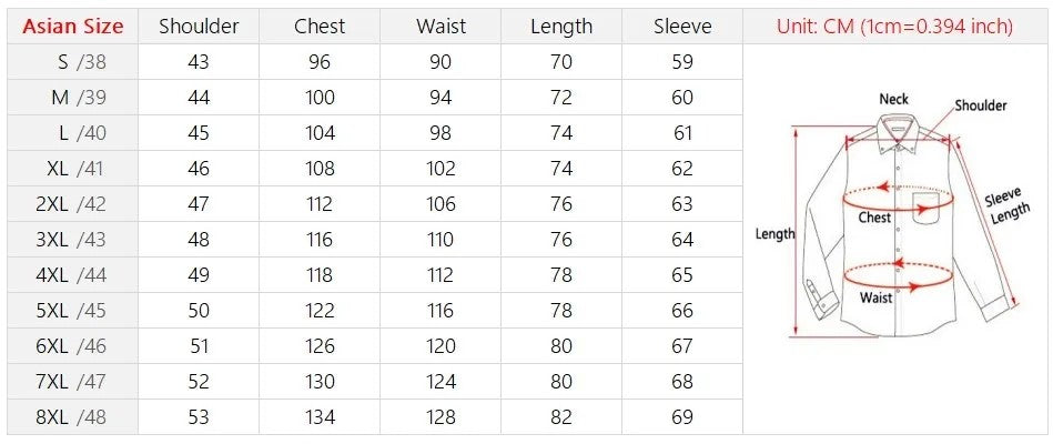 New Anti-Wrinkle Men Shirts Long Sleeve Dress Shirts For Men Slim Fit Camisa Social Business Blouse White Office Shirt S-6XL