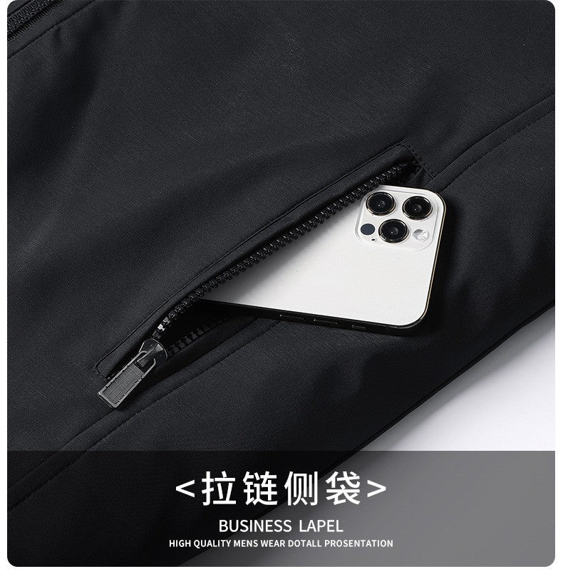 Winter Men's Fleece Warm Jackets Bomber Fashion Parkas Outerwear Coats Men Casual Windbreaker Jacket Classic Solid Thermal Coat