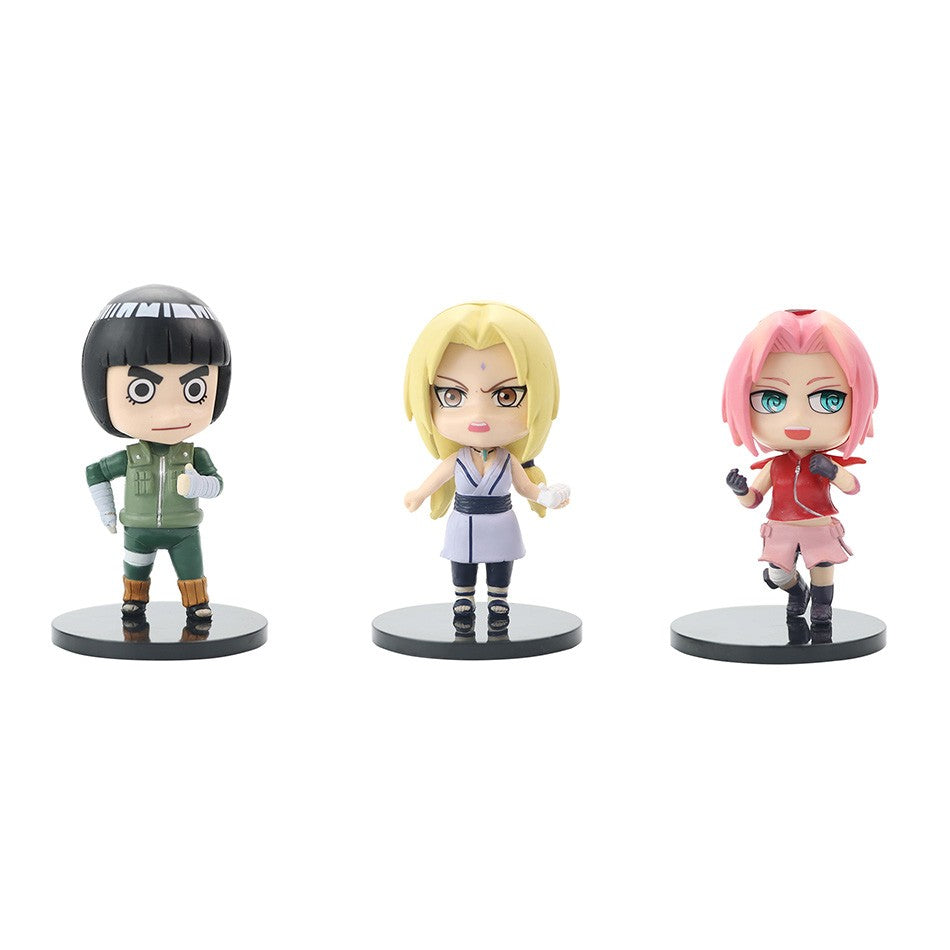 12 pçs/conjunto Anime Naruto Shippuden Hinata Sasuke Itachi Kakashi Gaara figura de anime Q versão PVC figuras brinquedos bonecas presente para crianças