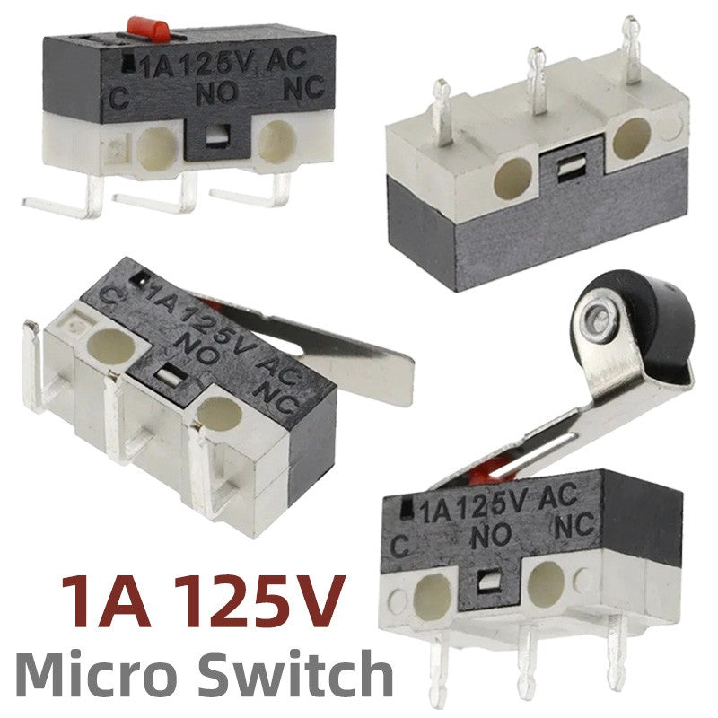 20Pcs 3 Pins Limit Switch SPDT Mouse Button Tact Switch 1A 125V Micro Switch for 3D Printer Parts Mouse Roller