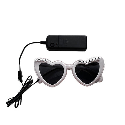 1PC Light Up LED Glasses Glow Sunglasses EL Wire Neon Glasses Glow in The Dark Party Supplies Neon Party Favors for Adults