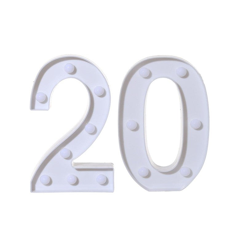 2Pcs Number 16 18 21 30 Led Light String Happy Birthday Party Decoration Wedding Anniversary Adult Birthday Party Gift Light Led
