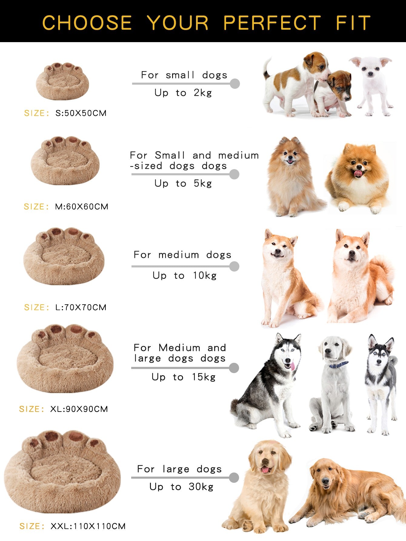 Cama para Cachorro Macia Inverno Pelúcia Acessórios para Canil Produtos para Animais de Estimação Camas para Cães Grandes Sofá Cesto Pequeno Tapete Gatos Almofada Grande Filhote