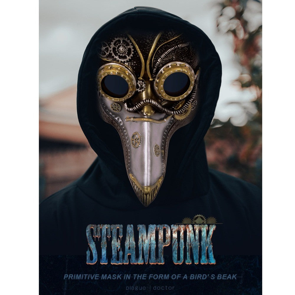 New Long Nose Plague Doctor Mask Gothic Steampunk Plague Mask Party Dress-up Proboscis Halloween Cosplay Mask