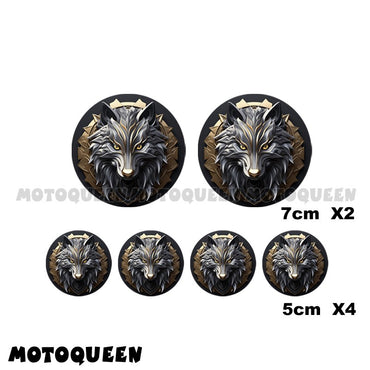 Motorcycle Tank Pad Windshield Helmet Wolves Wolf Decals Kit Stickers for Retro Car Honda Kawasaki Suzuki Harley Rider Biker