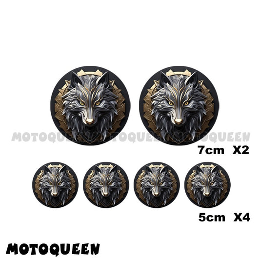 Motorcycle Tank Pad Windshield Helmet Wolves Wolf Decals Kit Stickers for Retro Car Honda Kawasaki Suzuki Harley Rider Biker
