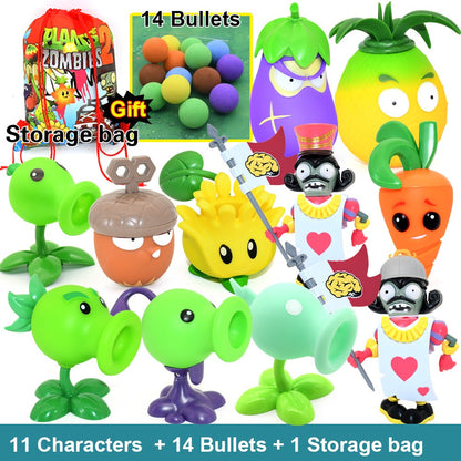 PLANTS VS ZOMBIES 2 Toys Full Set New Role Pea Shoote Alliance Bullet Ejection Attack Walking Dead Children's Gifts Delivery Bag