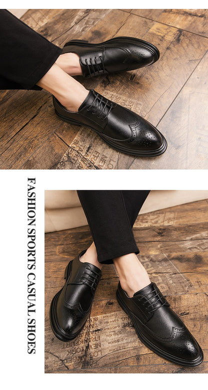 High Quality Men's Dress Shoes Classic Formal Oxford Leather Shoes Men Casual Brogues Business Shoes Man Loafers