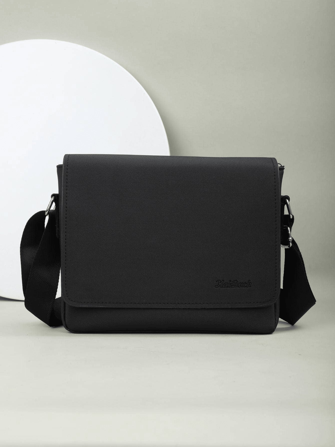 Classic Solid Stylish Simple Men's Crossbody Bag Daily Commuter Travel Large Capacity Shoulder Bag Messenger Bag