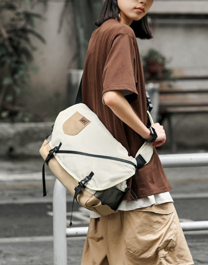 LEE Unisex Waterproof Nylon Travel Crossbody Shoulder Bag Women Man Casual Large Flip Messenger Bag Student Satchel School Bag