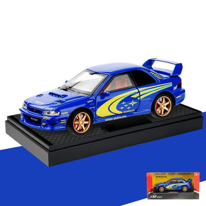 JDM 1/32 Subaru Impreza WRX STI Rally Supercar Diecast Model Alloy Metal Car Children's Toy Car Miniature Mini GT Holiday Gifts
