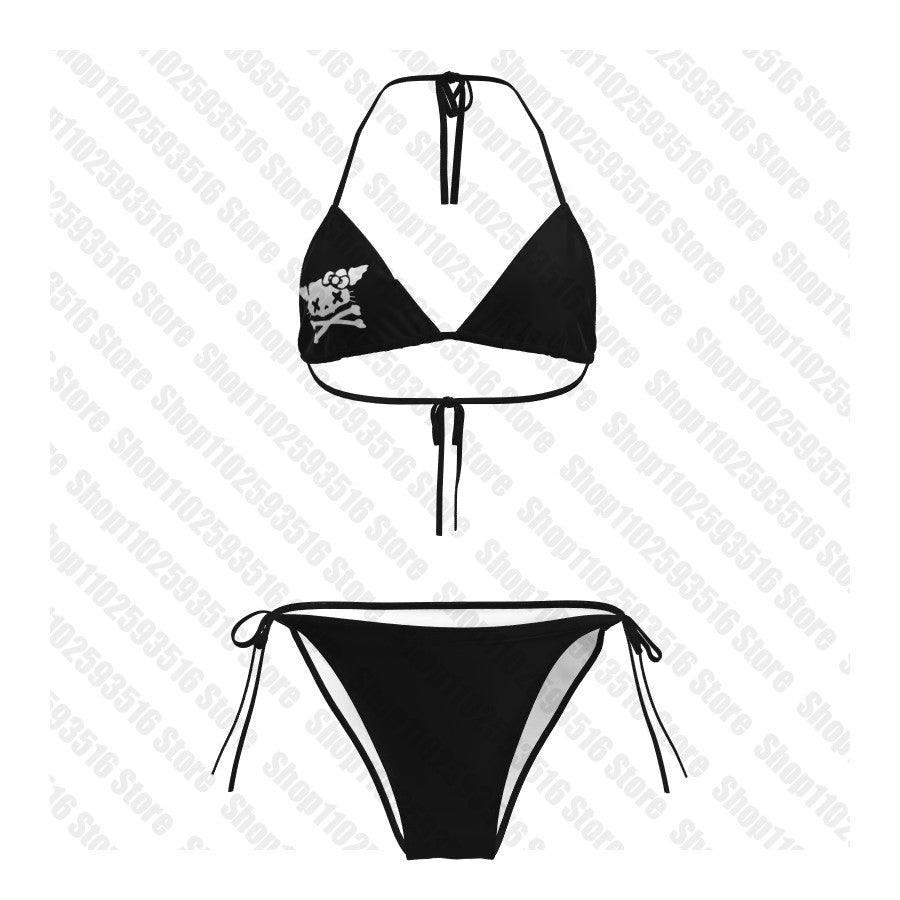 2025 Cute Women's Bikinis Sets Bikini Y2k Harajuku Graphic Woman Swimsuits Mini Sexy Punk Beach Swimwear Emo Trend Swimsuit Emo