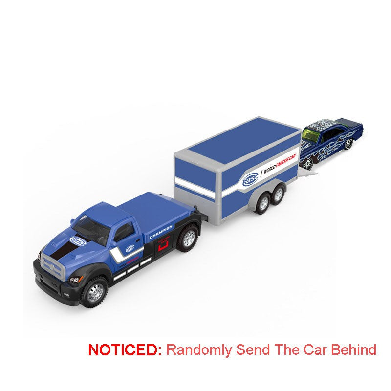 Caminhão de Contêineres em Miniatura Escala 1:64 Carrinhos de Brinquedo de Metal Diecast Reboque com Fricção Veículos de Transporte para Presentes Infantis