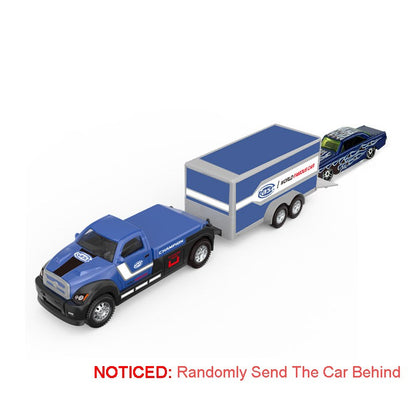 Caminhão de Contêineres em Miniatura Escala 1:64 Carrinhos de Brinquedo de Metal Diecast Reboque com Fricção Veículos de Transporte para Presentes Infantis