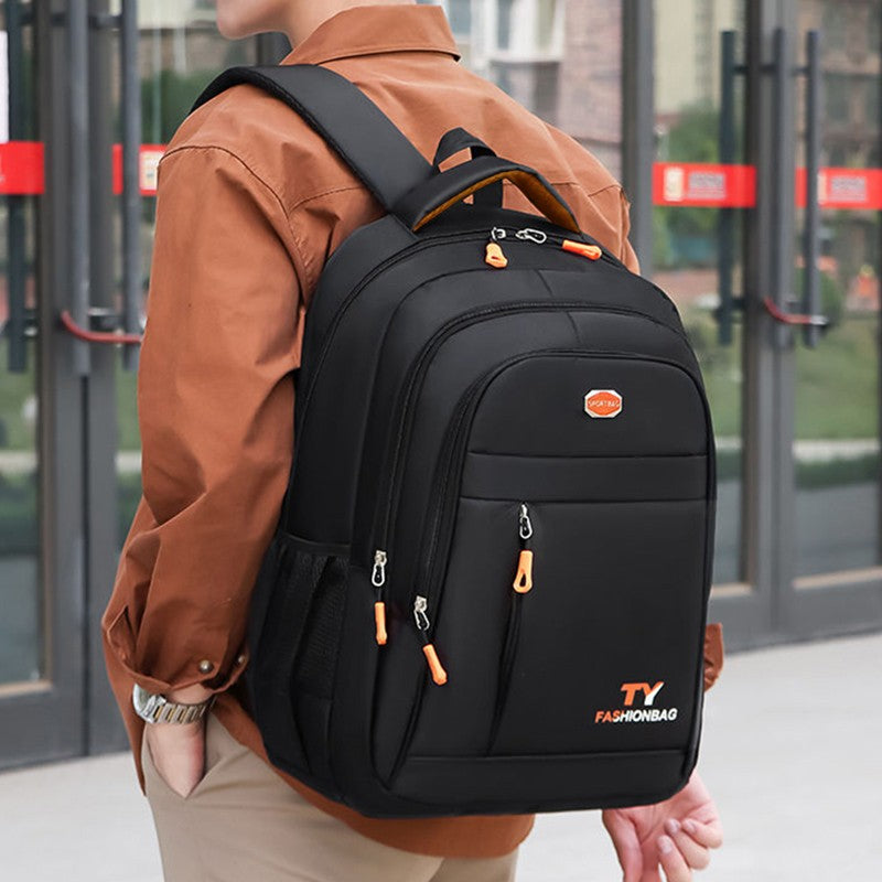 Mochila Unissex de Ombro Duplo - Cor Sólida - Viagens a Negócios, Viagens Profissionais, Deslocamentos Diários, Uso Casual