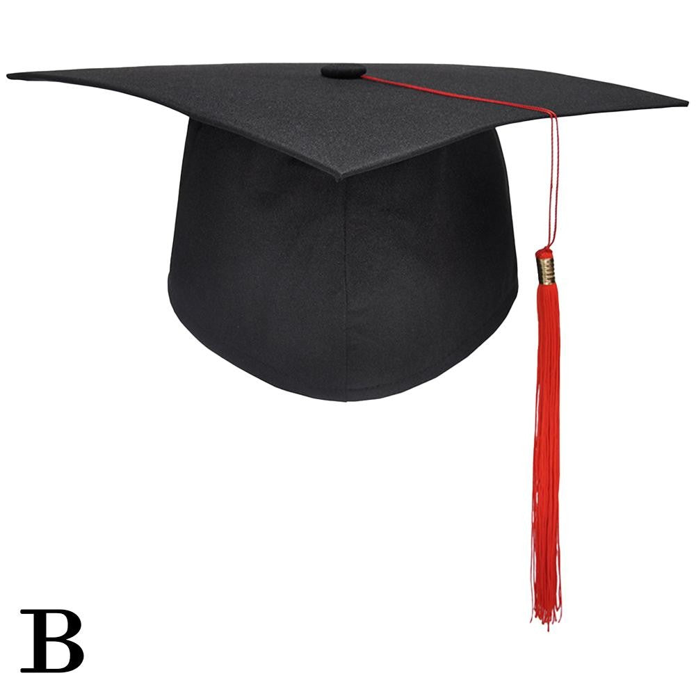 Black Adult Bachelor Caps Graduation Hat for Student 2023 Congratulation Graduation Party Decorations