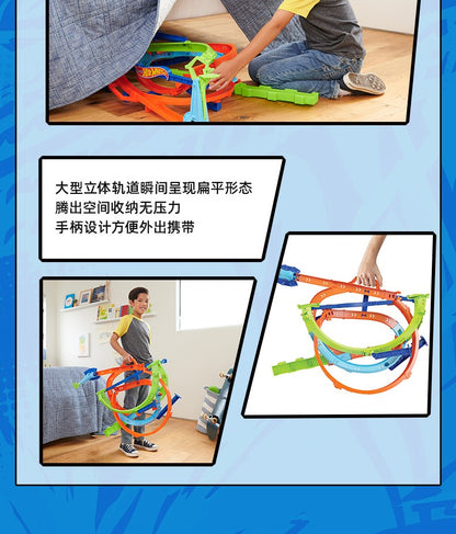 Em estoque Pista de corrida Hot Wheel Trick Loop Conjunto de pistas Brinquedo infantil Brinquedo para meninos Pista Htk17 Presentes de aniversário e feriado para crianças