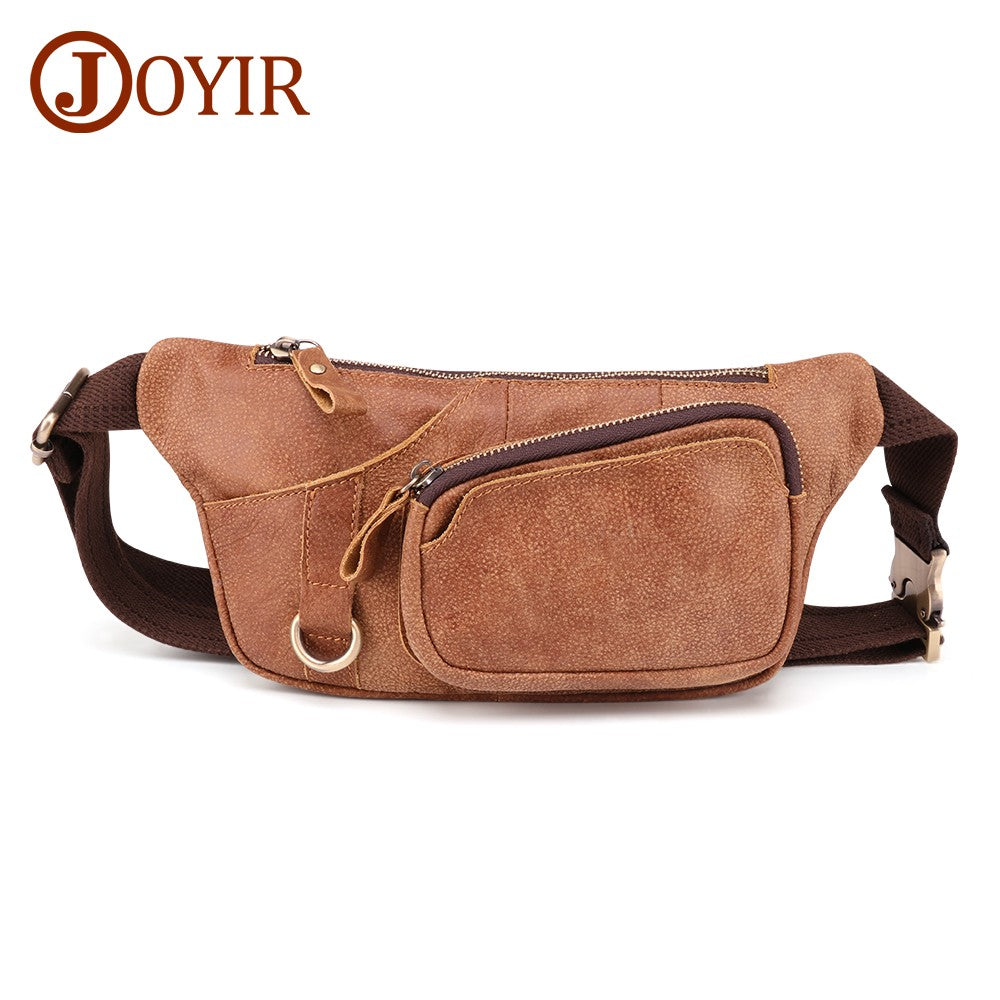 Genuine Leather Waist Bag Men Women's Belt Bag Casual Waist Packs  for Phone Pouch Travel Chest Bag Crossboby Shoulder Bag