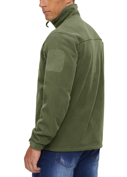 TACVASEN Winter Fleece Jacket Mens Zipper Pockets Work Jacket Thermal Warm Full Zip Fishing Hiking Coats Outwear Man Windbreaker