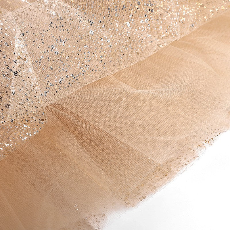 Adult hot mesh tutu skirt 2025 street fashion solid color skirt Polyester dance skirt