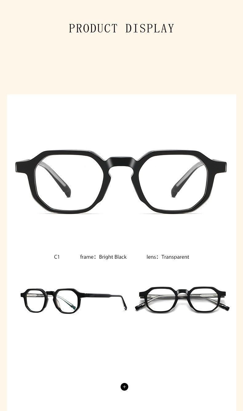 Óculos de Leitura com Prescrição para Homens Acetato Miopia Óculos Femininos Bloqueio de Luz Azul Lentes CR39 Armação de Óculos para Computador Ponta de Caneta