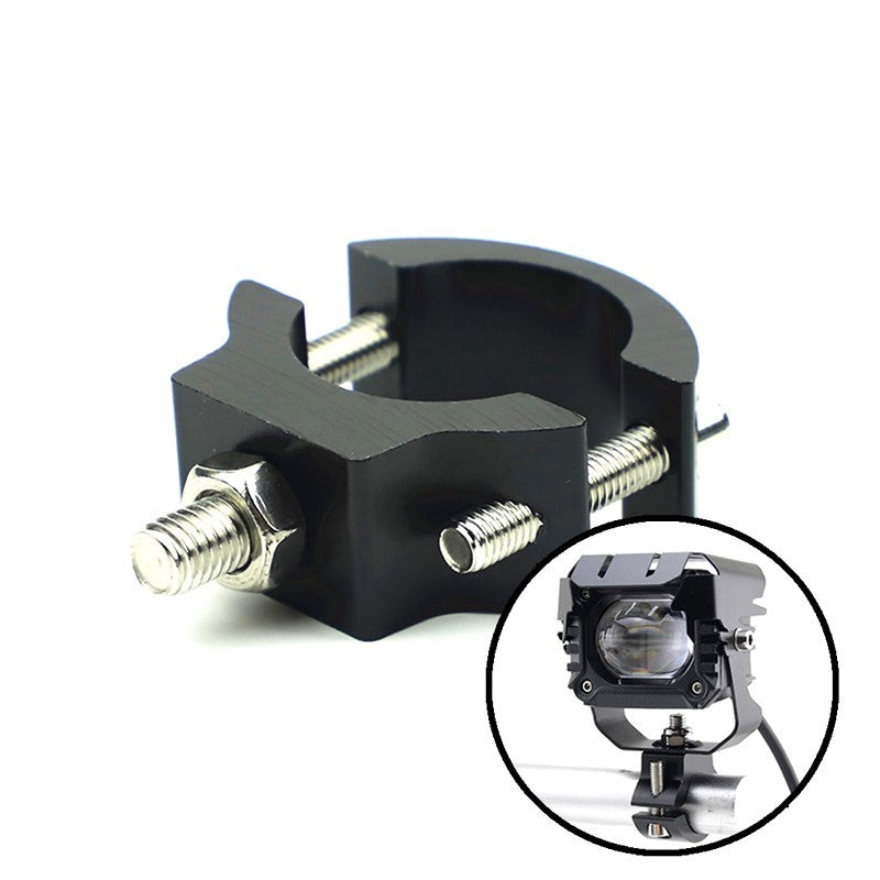 Suporte e Braçadeira para Para-choque – Ajustável para Farol de LED, Farol Auxiliar e Faróis de Milha de Motocicleta