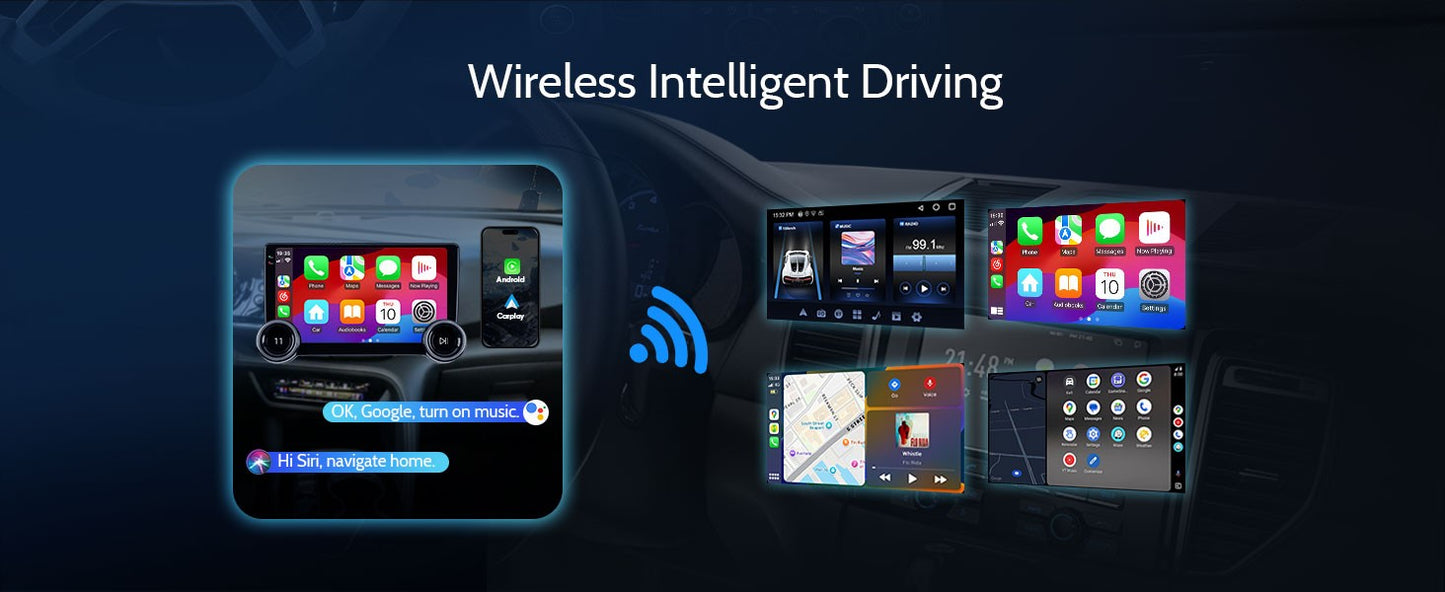 Haudio Double Din Car Stereo-Wireless CarPlay/Android Auto, 10.1" Car Radio with BT 4.1/2+64GB/Backup Camera/GPS/FM/AM Radio