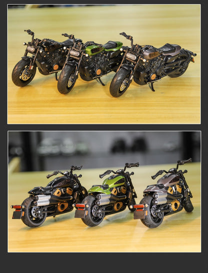 1:12 Harley SPORTSTER S Moto Alta Simulação Liga de Metal Fundido Modelo de carro Luz e Som Ornamentos Essenciais
