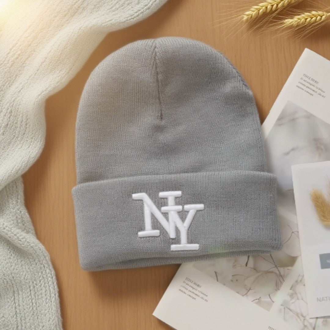 1PC/ 2PCS  Winter beanies caps for men, 3D Embroidery  knitted hats for women, outdoor warm hats , sports and casual CAP