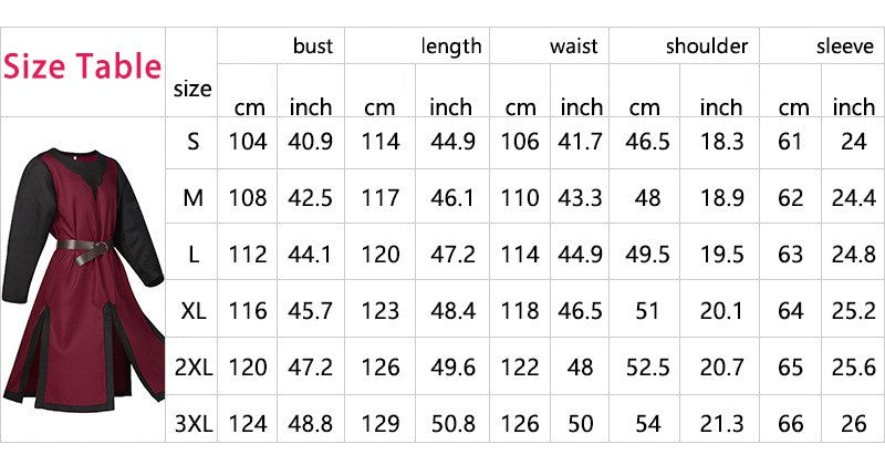 2025 Euro-Usa Fashion Halloween Steampunk Vintage Costume for Men & Women,Unisex Medieval Split Patchwork Robe Jacket with Belt