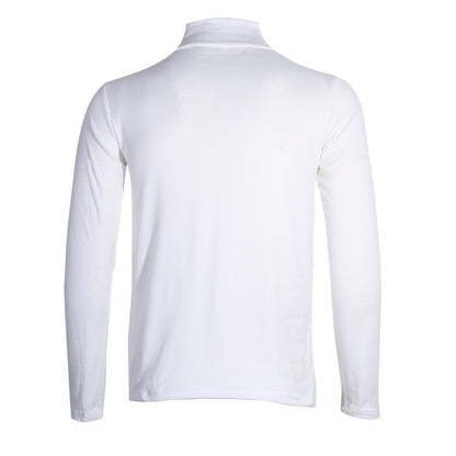 Fashion Men's Casual Slim Fit Basic Turtleneck High Collar Pullover Male Autumn Spring Thin Tops Basic Bottoming Plain T-shirt