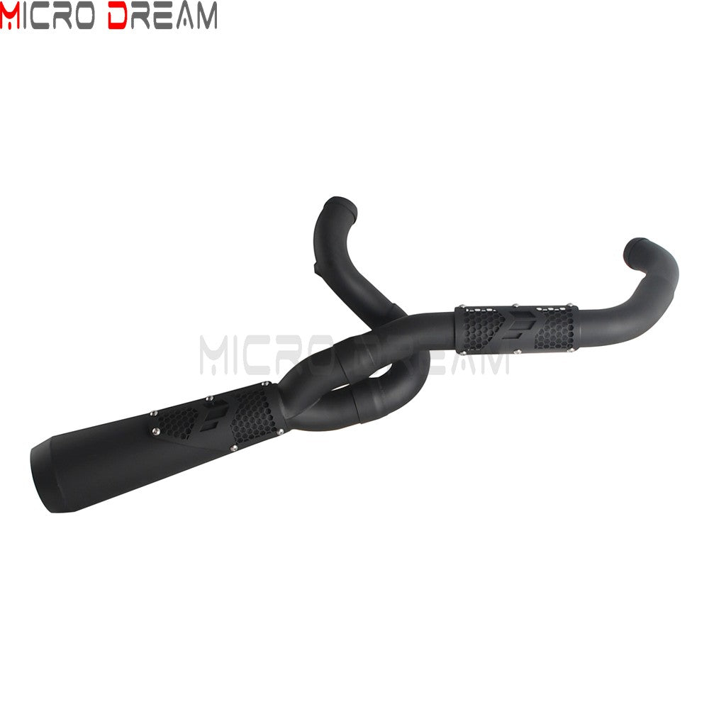 Slip-on Muffler Full Exhaust System 2-in-1 Muffler Pipe For Harley Dyna Low Rider S FXDLS Super Wide Glide FXD FXDWG   FXDF FXDB
