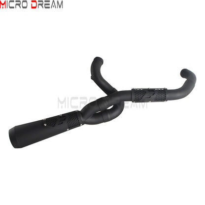 Slip-on Muffler Full Exhaust System 2-in-1 Muffler Pipe For Harley Dyna Low Rider S FXDLS Super Wide Glide FXD FXDWG   FXDF FXDB