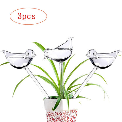 Imitation Glass Plastic Bird Plant Waterer Bird Shape Design Hand Blown Plant Watering Bulbs Garden Water Seepage Drip Device
