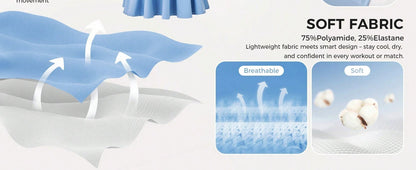 Fisoow Women's Tennis Skirt with Built in Shorts and Bra, Summer Backless Hanging Neck V-neck Yoga Golf Exercise Mini Dress