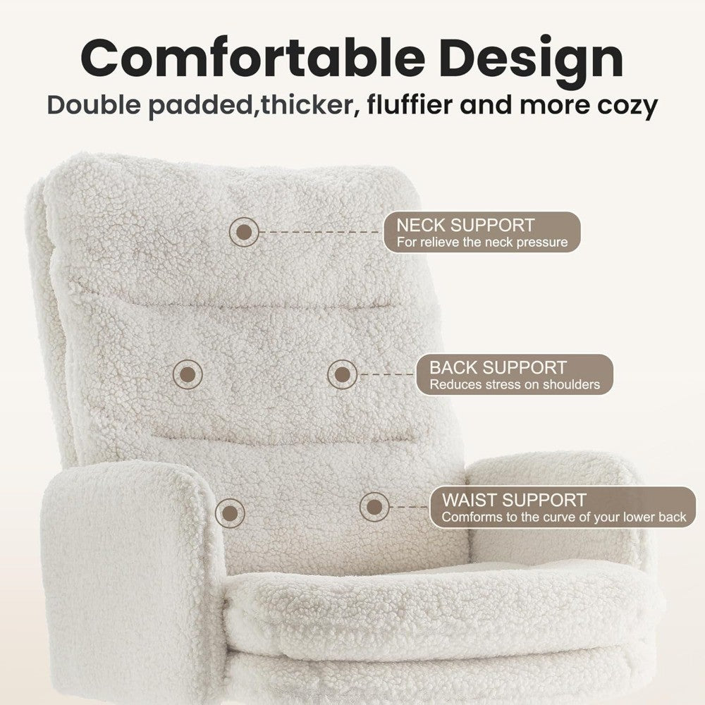 High-Back Home Office Chair,Upholstered Desk Chair with Armrests,Height Adjustable Armchair with Wheels,Swivel Office Desk Chair