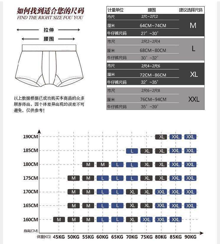 Wide brim candy color men's underwear four corner boxer underwear breathable elastic fiber