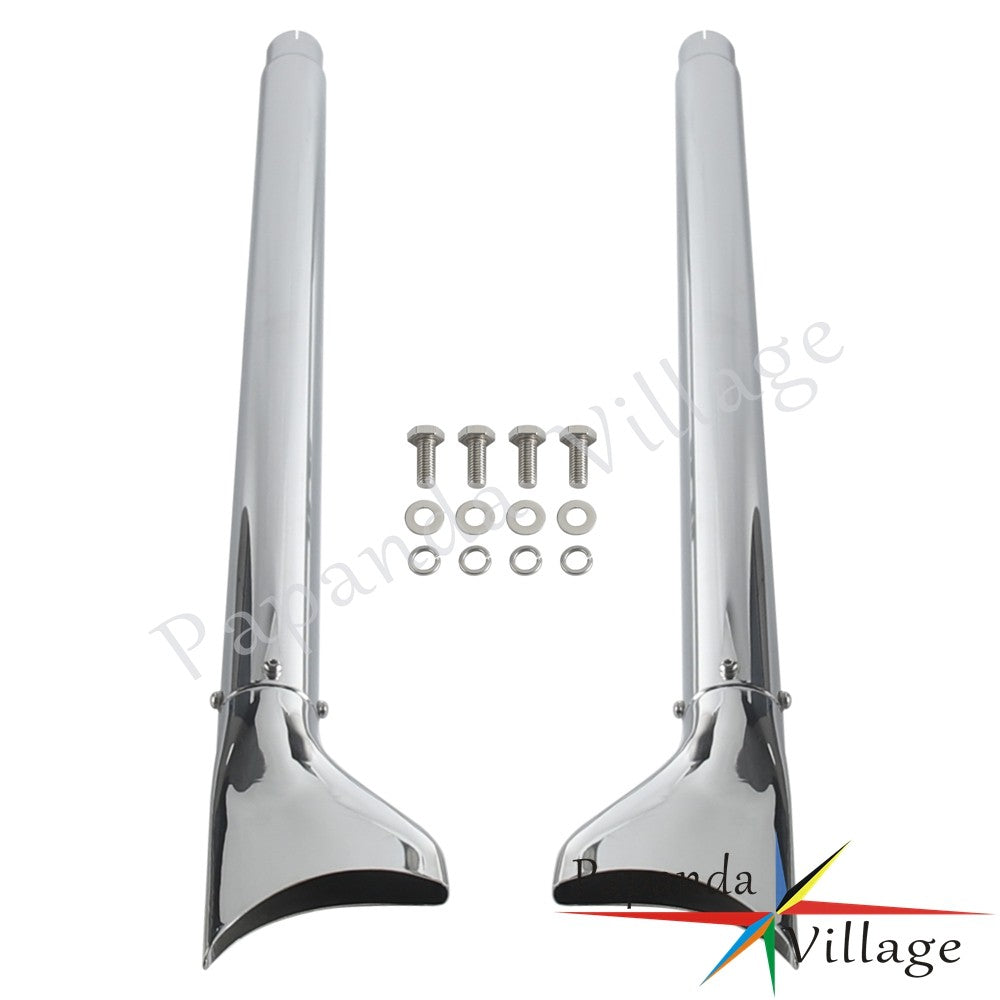 Old School Chrome 33/36/39/42 inch Fishtail Exhaust Mufflers For Harley Softail FLS FLSS FXSTDI  FXCW  FLSTFBS 2007 - 2017
