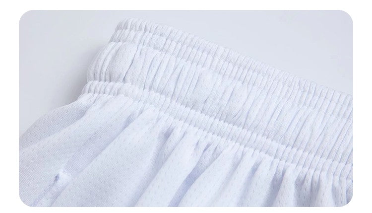 Knee Length Basketball Shorts Men Striped Loose Running Sport Gym Dry Fit Mesh Breathable Fitness Training Workout Bottom Male