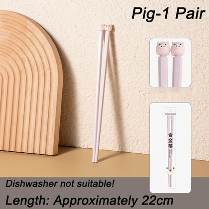 22cm 3D Bonitos Desenhos Animados Animais Hashi Para Crianças Hashi Chinês Comida Sushi Varas Casa Cozinha Louça Jantar Ferramenta de Cozinha