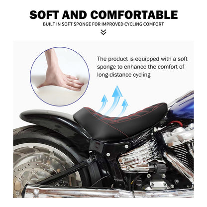 Assento Traseiro para Moto com Luz de Freio e Seta LED, Paralama Guarda-lamas para Harley Softail Fat Boy Breakout FXDR 2018-2023