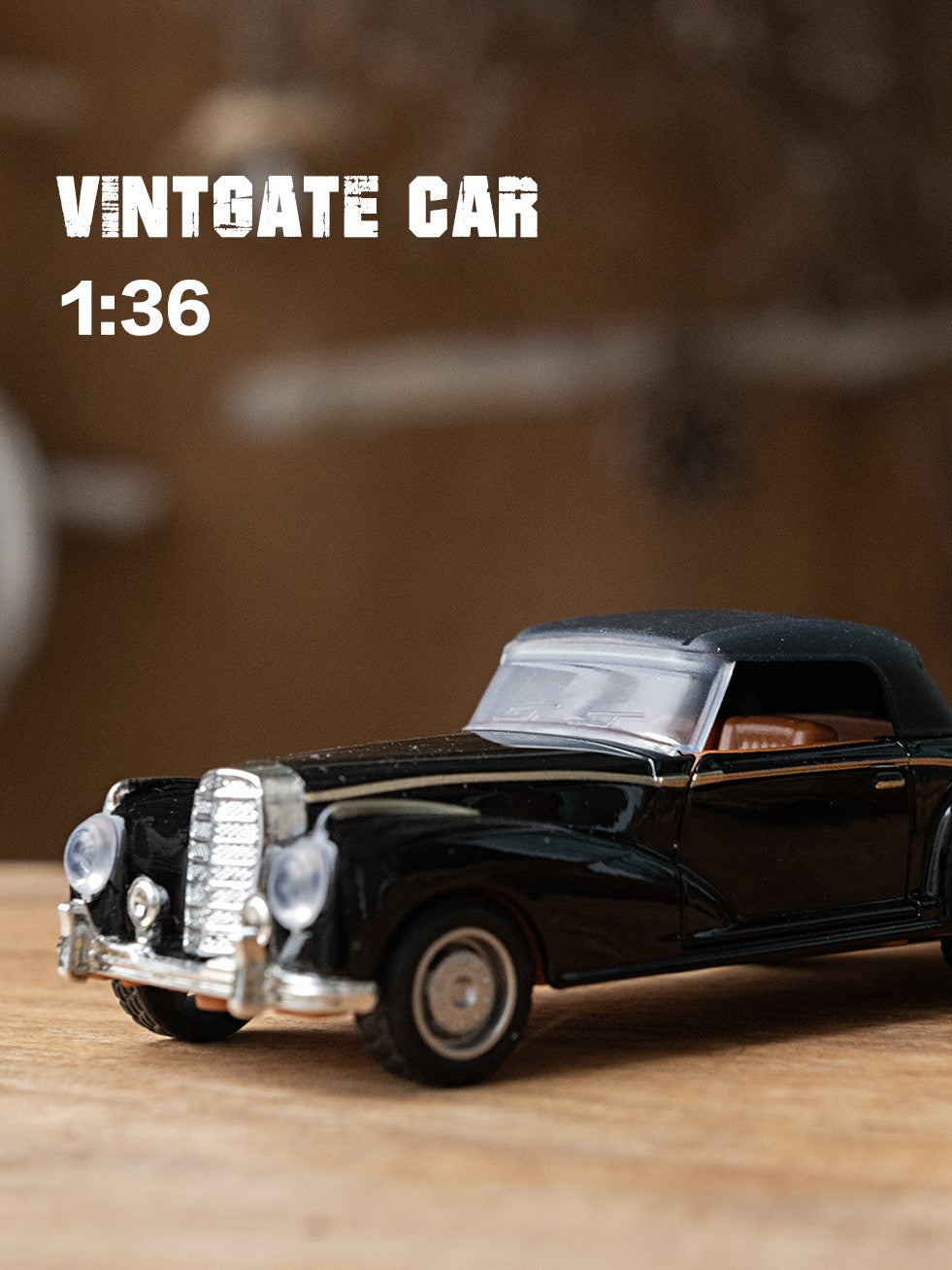 1:32 Alloy Diecast Mustang GT Classic Vintage Car Model Pull Back Car Miniature Vehicle Replica For Collection Gift for Kid