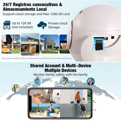 KERUI Dual Lens HD 10MP 5K PTZ Wifi IP Camera Wireless Outdoor CCTV Audio Video Surveillance Camera Night Vision Free AI Detect