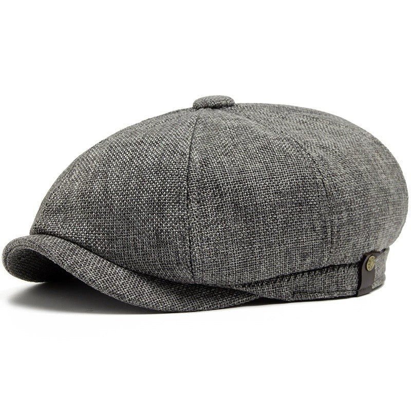 Hat Men Beret Cabbie Driving Hunting Caps Vintage Tweed Blinders Berets Flat Peaked Cap Street Hats for Men Women 55-60CM