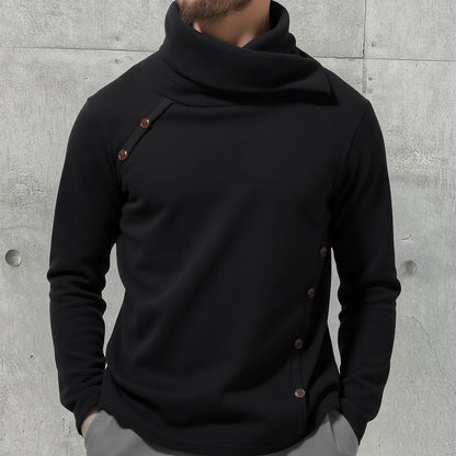 New Winter Men's White Turtleneck Sweater, British-style Black Pullover, Asian Sizes M-4XL. Gray Sweaters