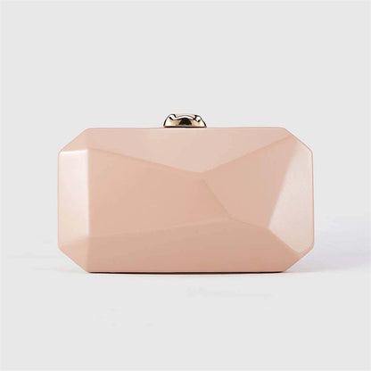 Fashion Clutch Bags for Women Glossy PU Evening Purse Burgundy Geometric Shape Female Handbag Special Valentine's Day Gift