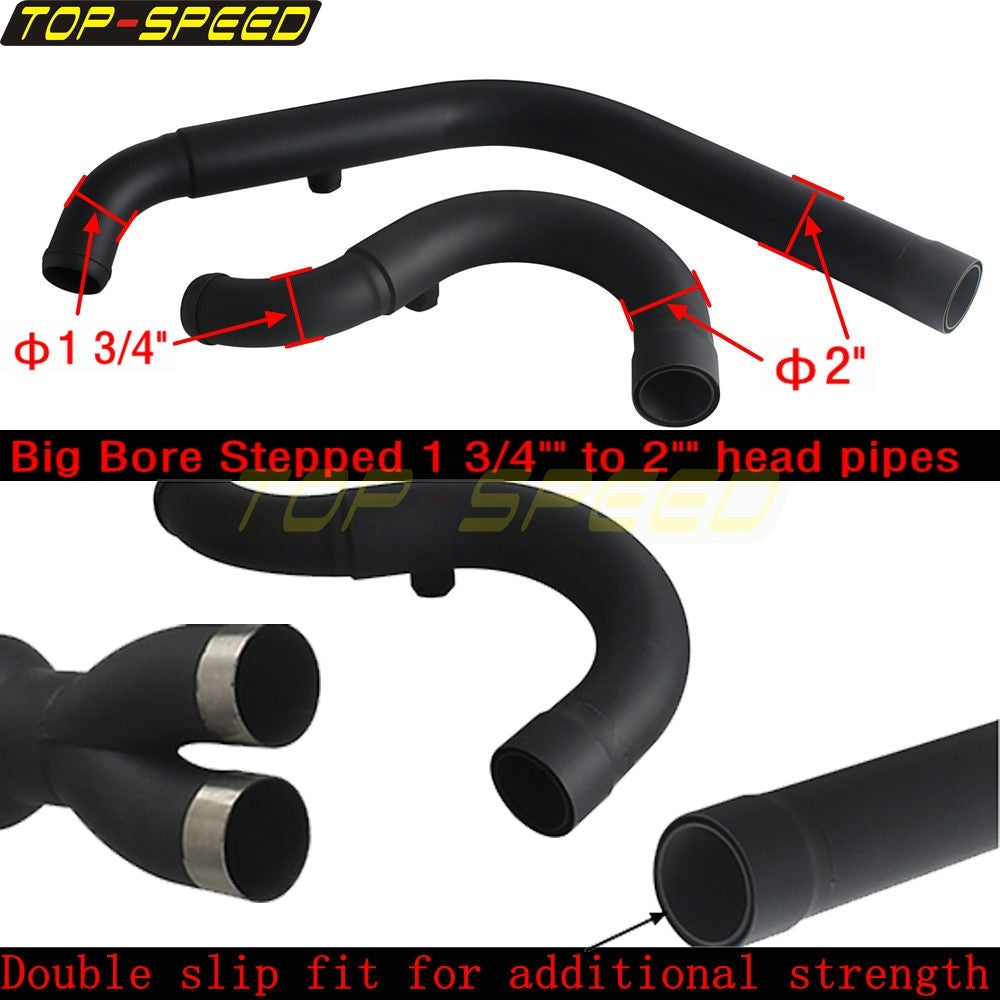 For Harley Dyna Wide Glide EFI FXDWGI FXDWG Motorcycle 2-in-1 Full Complete Exhaust System Stainless Steel Exhaust Muffler Pipe