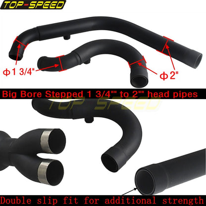 For Harley Dyna Wide Glide EFI FXDWGI FXDWG Motorcycle 2-in-1 Full Complete Exhaust System Stainless Steel Exhaust Muffler Pipe